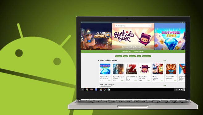 Máy tính Chromebook được sản xuất mới trong năm 2017 có thể cài đặt ứng dụng Android ẢNH CHỤP MÀN HÌNH