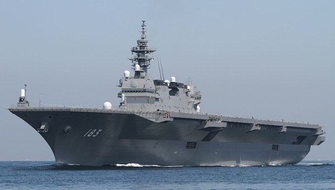Tàu JS Izumo, niềm kiêu hãnh của Lực lượng Phòng vệ trên Biển của Nhật Bản (JMSDF). (Nguồn: i.imgur.com)