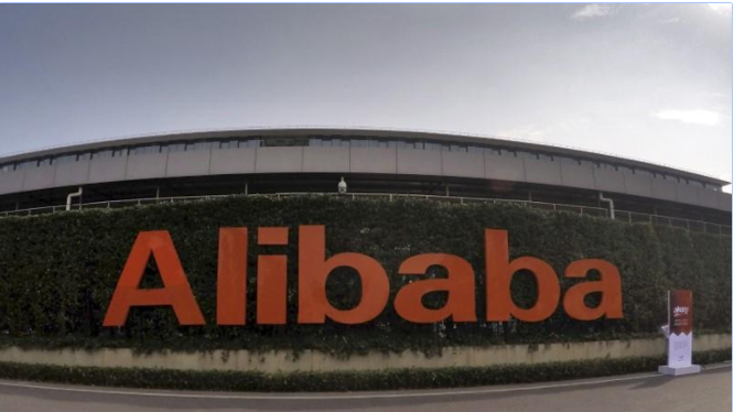 Logo của Alibaba tại trụ sở của Tập đoàn ở Hàng Châu (Triết Giang - Trung Quốc) 