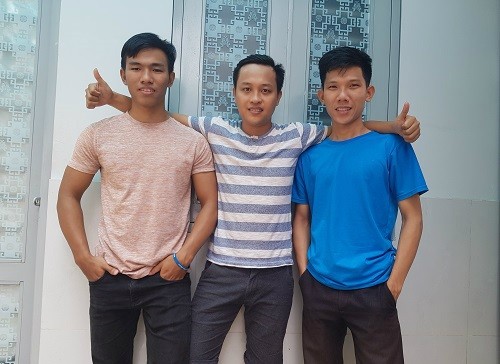 3 chàng sinh viên ĐH Giao thông Vận tải, Phân hiệu TP.HCM. Ảnh: NVCC.
