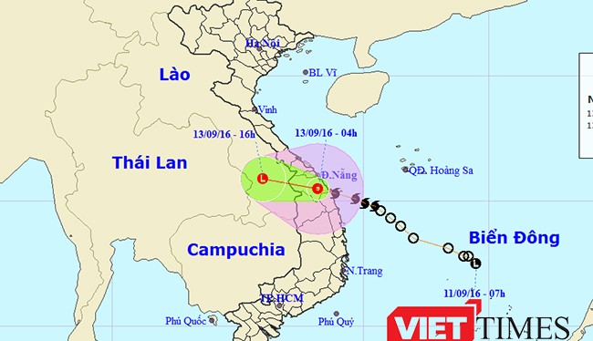 Bão số 4 đã đi vào đất liền khu vực giáp ranh tỉnh Quảng Nam và Quảng Ngãi rồi suy yếu thành áp thấp nhiệt đới. 
