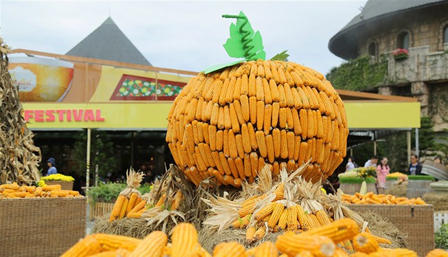 Diễn ra từ ngày 1/10-31/10/2017, lễ hội Halloween tại Sun World Ba Na Hills với chủ đề “Xứ sở thần tiên” sử dụng hơn 10 tấn bí, ngô, táo để đem đến cho du khách những trải nghiệm khác lạ.