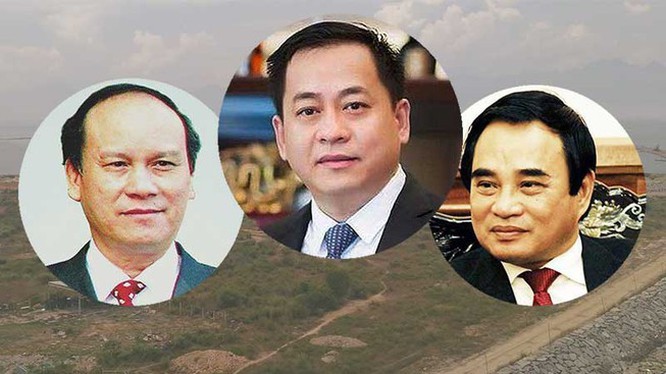 Cựu Chủ tịch UBND TP Đà Nẵng gồm ông Trần Văn Minh (trái), Văn Hữu Chiến (phải) và Vũ "nhôm" (giữa), ảnh Anh Lê