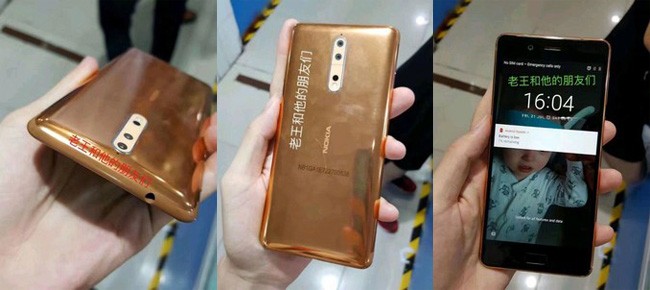 Nokia 8 màu đồng gold copper