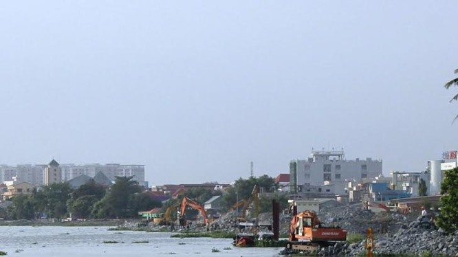 Dự án cải tạo cảnh quan và phát triển đô thị ven sông Đồng Nai có diện tích lấn sông hơn 77.200m2 