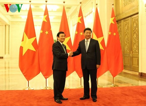 Chủ tịch nước Trương Tấn Sang gặp Tổng Bí thư, Chủ tịch Trung Quốc Tập Cận Bình