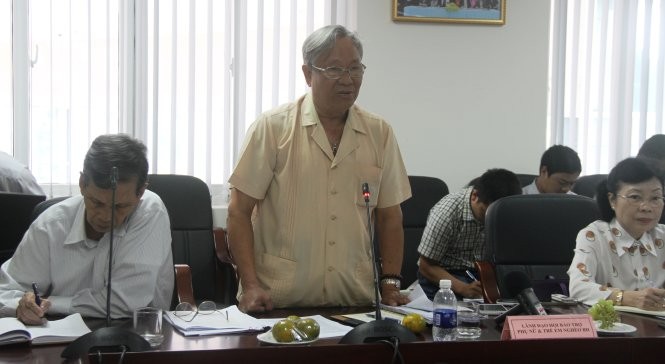 Ông Trịnh Lương Trân - nguyên giám đốc BV Ung bướu Đà Nẵng lên tiếng về vụ trả lại 37,2 tỉ đồng - Ảnh: Đoàn Cường