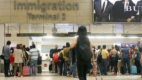 Khu nhập cảnh tại sân bay Changi, Singapore. Ảnh: mediacorp