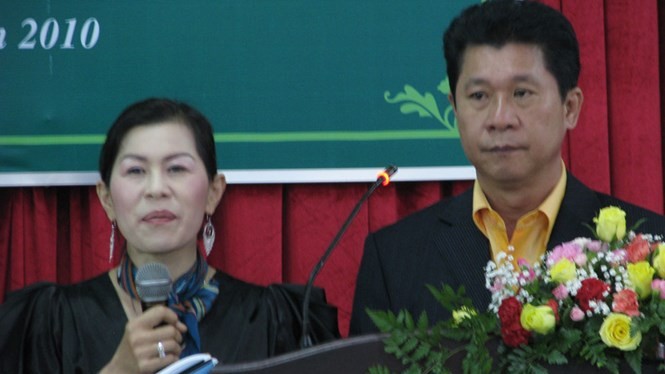 Bà Hà Linh và ông Lin Chin Chuang khi còn ở Lâm Đồng - Ảnh: Lâm Viên
