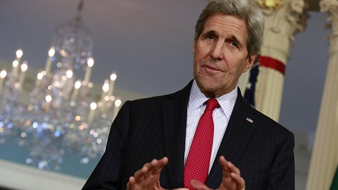 Ngoại trưởng Kerry nói Mỹ không tìm kiếm sự đối đầu với Nga - Ảnh: AFP