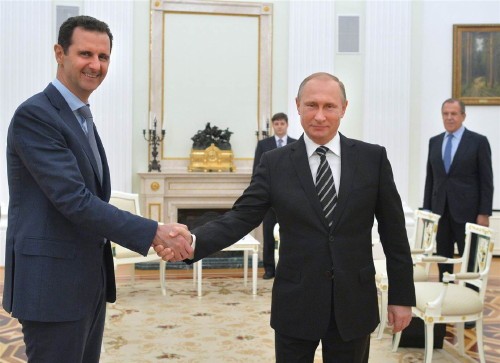 Tổng thống Syria Bashar al-Assad (trái) có chuyến thăm Nga vào tháng 10 năm ngoái. Ảnh: Kremlin.ru