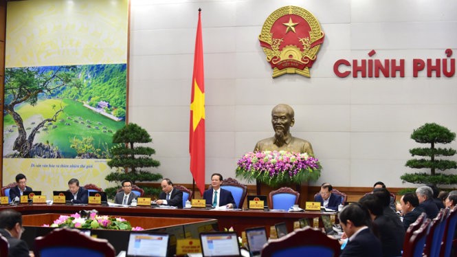 Phiên họp Chính phủ thường kỳ tháng 2-2016 - Ảnh: Chinhphu.vn