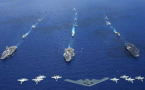 Hạm đội và lực lượng không quân hùng hậu của Mỹ luôn thường trực ở châu Á