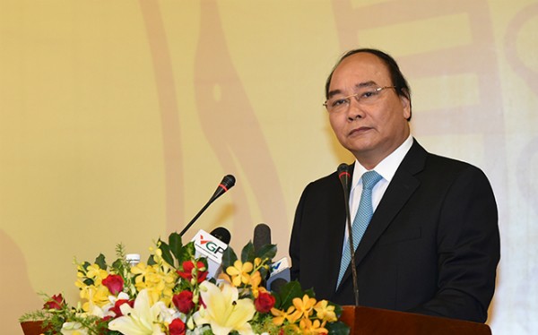 Thủ tướng Nguyễn Xuân Phúc phát biểu khai mạc hội nghị. Ảnh: VGP