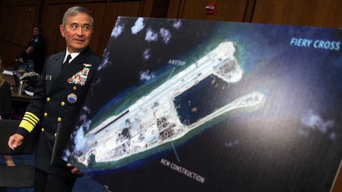 Đô đốc Harris có quan điểm cứng rắn với những hành động hung hăng của Trung Quốc ở Biển Đông