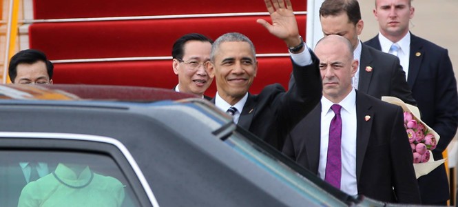 Tổng thống Obama đang thực hiện chuyến thăm lịch sử tới Việt Nam