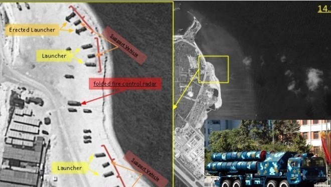 Trung Quốc đã triển khai tên lửa phòng không HQ-9, tên lửa chống hạm và chiến đấu cơ J-11B tới đảo Phú Lâm ở quần đảo Hoàng Sa