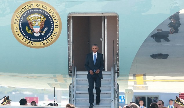 Không có thảm đỏ đón tiếp ông Obama như các nguyên thủ khác khi tới Hàng Châu