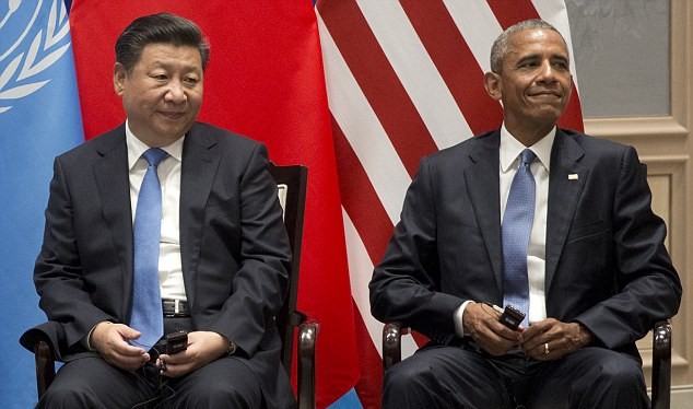 Hai ông Obama và Tập Cận Bình tại Hội nghị G-20 Hàng Châu