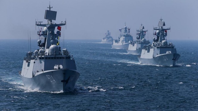 Trung Quốc vừa kết thúc cuộc tập trận chung với hải quân Nga ở ngoài khơi Quảng Đông