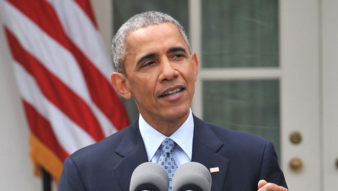 Tổng thống Mỹ Barack Obama phát biểu về thỏa thuận khung đạt được giữa nhóm P5+1 và Iran. (Nguồn: AFP)