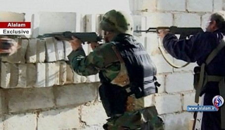 Quân đội Syria chiến đấu tại Daraa. 