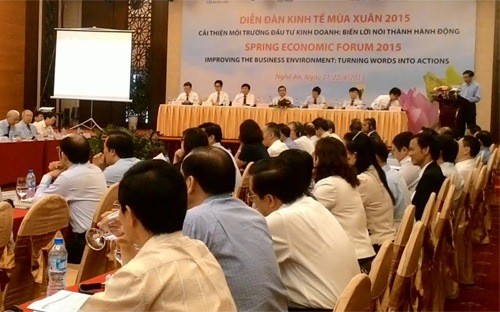 Diễn đàn Kinh tế Mùa xuân 2015 đang diễn ra tại thành phố Vinh, Nghệ An.