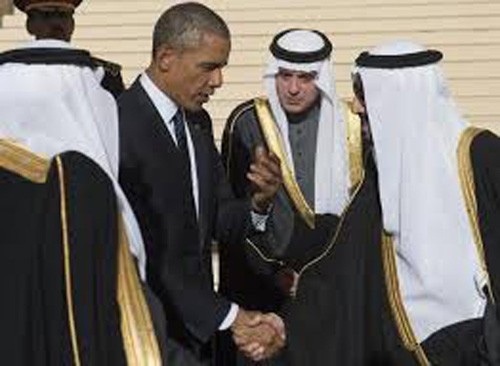 Quốc vương Salman trong cuộc gặp với Tổng thống Obama tại Nhà Trắng.