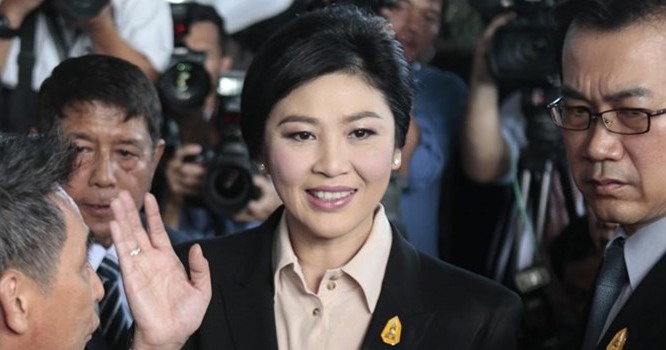 Cựu Thủ tướng Yingluck Shinawatra tại Tòa án Tối cao.