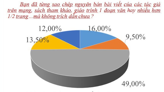 Kết quả khảo sát tình trạng “đạo văn” của Trường ĐH Duy Tân - Ảnh: Minh Giảng - Đồ họa: V.Cường