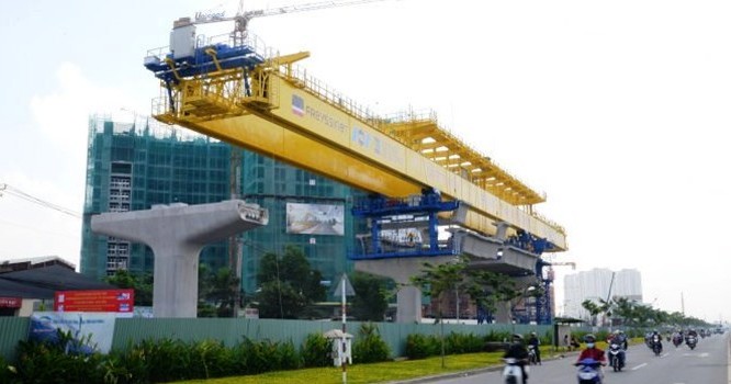 Dự án tuyến đường sắt đô thị số 1 Bến Thành - Suối Tiên đến nay mới giải ngân được 49%.