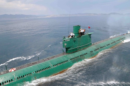 Một chiếc tàu ngầm của Triều Tiên. Ảnh: KCNA