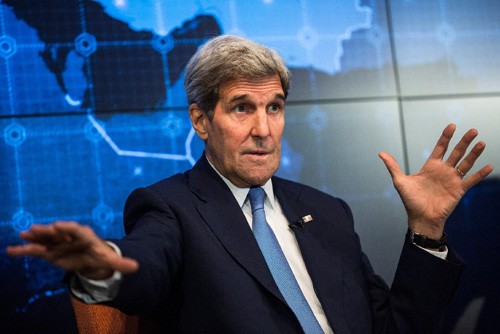 Phát biểu tại thành phố New York ngày 11/8, Ngoại trưởng Mỹ John Kerry bày tỏ tin tưởng Chính phủ Mỹ sẽ giành được sự ủng hộ của Quốc hội đối với thỏa thuận hạt nhân Iran. Ảnh: AFP/TTXVN