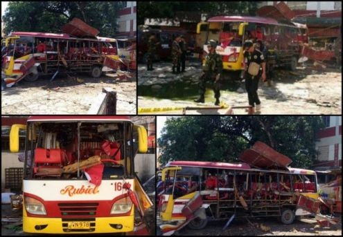 Philippines: Bom nổ thiêu rụi xe buýt, 1 học sinh thiệt mạng 
