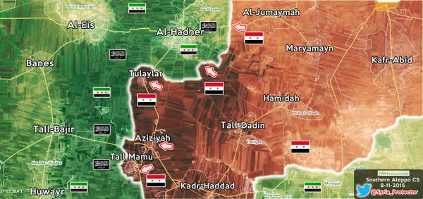Bản đồ chiến sự vùng Aleppo