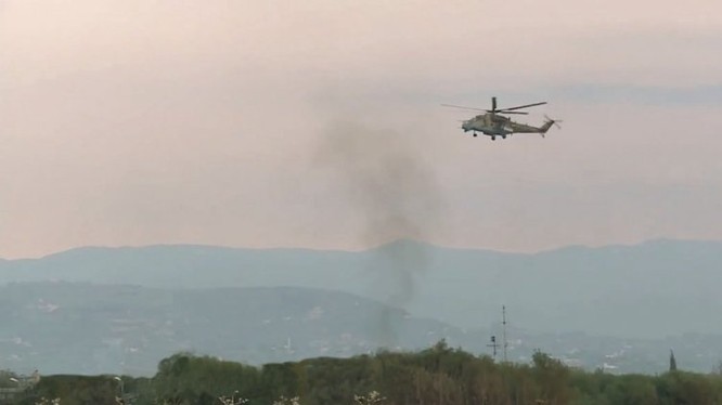Trực thăng chiến đấu Mi-35 xuất hiện trong chương trình truyền hình của RT