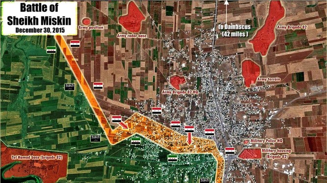 Quân đội Syria nỗ lực chiếm hoàn toàn thành phố Sheikh Miskeen