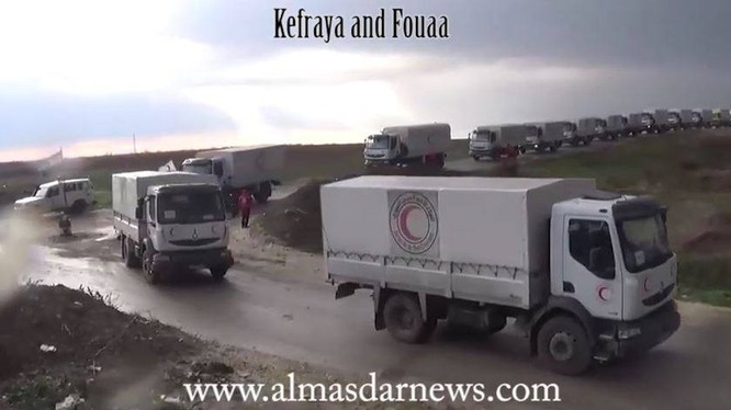 Cứu trợ nhân đạo đã đến thị trấn Madaya, Kafrya, al-Foua’a Syria