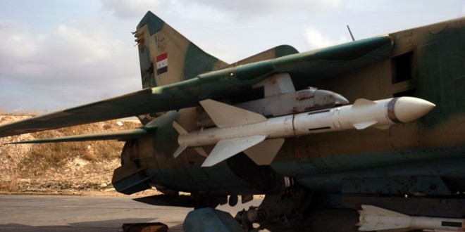 Không quân Syria thực hiện nhiều đợt không kích trên các tỉnh Syria