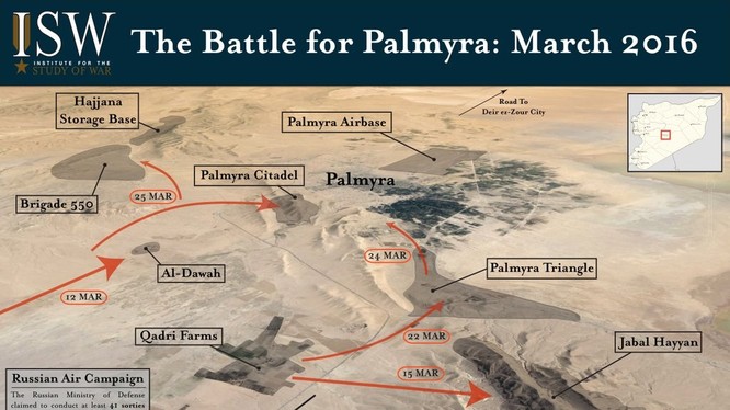 Video + Ảnh: Ác liệt trận chiến giành thành phố cổ Palmyra