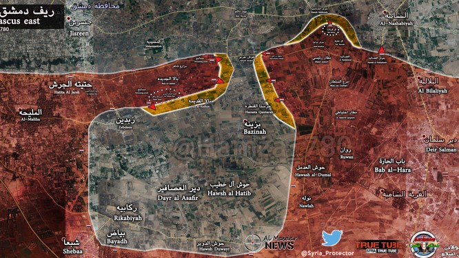 Quân đội Syria giải phóng căn cứ phòng không ở Đông Ghouta