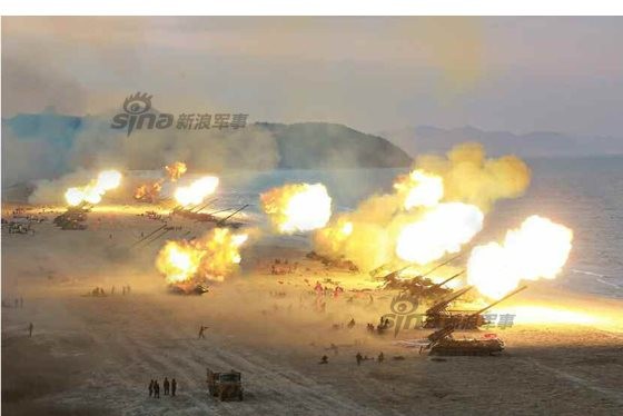 Cận cảnh uy lực pháo binh của Quân đội Nhân dân Triều Tiên trong diễn tập