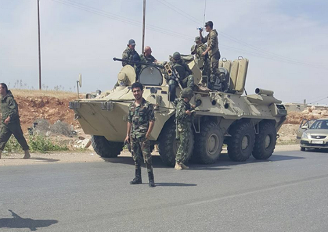 Quân đội Syria tăng cường BTR – 82A ở thành phố Aleppo