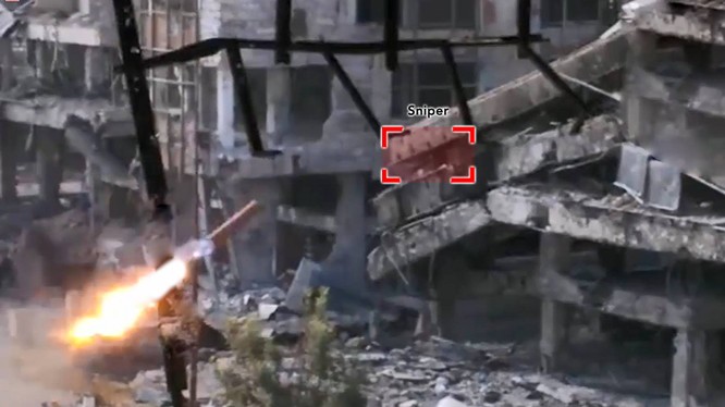 Video: Binh sĩ Syria dùng tên lửa tự chế diệt lính bắn tỉa