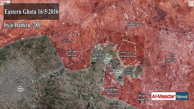 Quân đội Syria tái tấn công vào khu trang trại Tall Sawwan