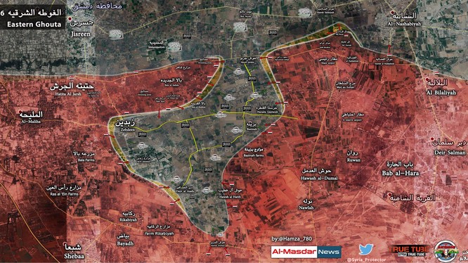 Quân đội Syria tấn công đánh chiếm làng Bazinah, Đông Ghouta