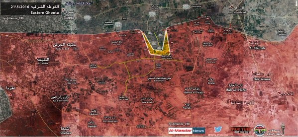 Quân đội Syria tiếp tục tấn công làng Harasta Al-Quntara, Đông Ghouta