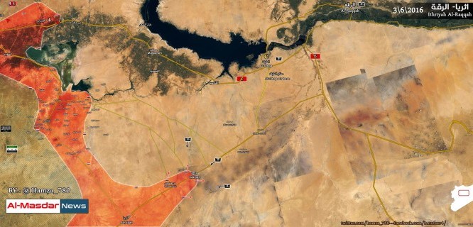 Quân đội Syria tiến vào tỉnh Raqqa hướng đến sân bay Tabaqa