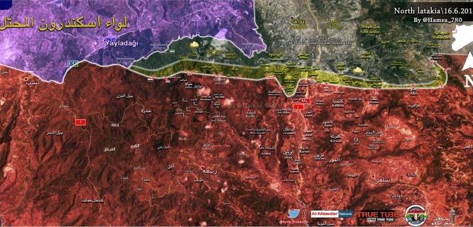 Chiến trường Latakia, tuyến biên giới Thổ Nhĩ Kỳ