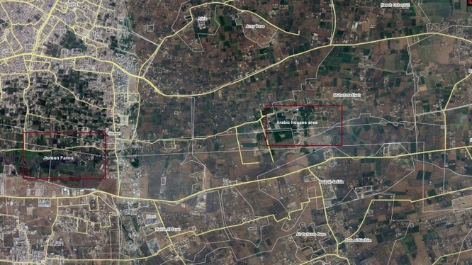 Bản đồ vùng Đông Ghouta, Damascus